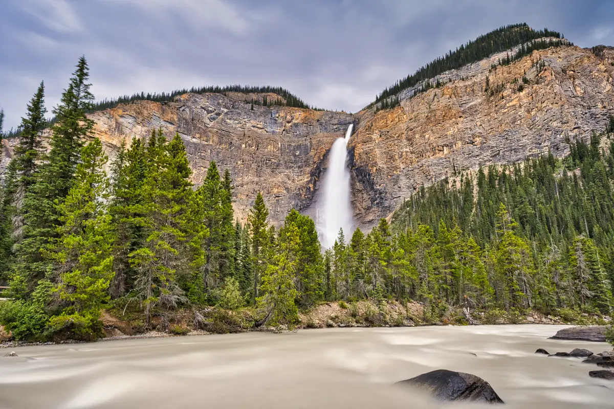 Takakkaw Front, Rocky Mountains, British Columbia, photograph by Micheal Lander