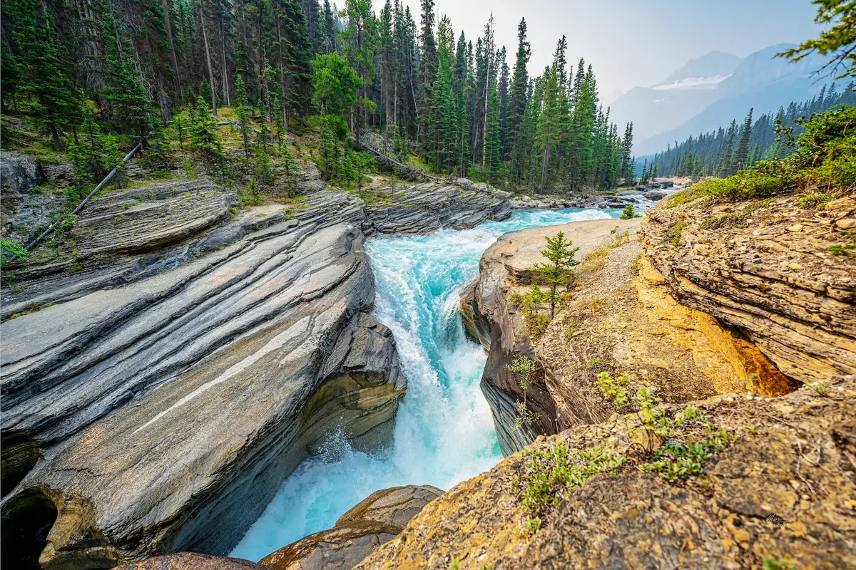 The Time to Fall, Rocky Mountains, Alberta, photograph by Micheal Lander
